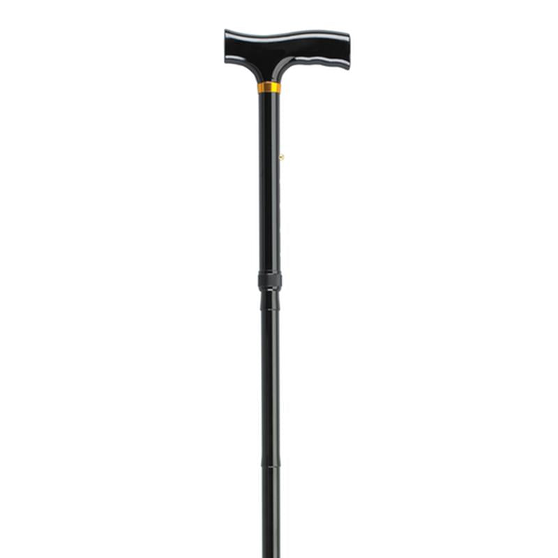 DM RTL10304 EA/1 Lightweight Adjustable Folding Cane with T Handle, Black