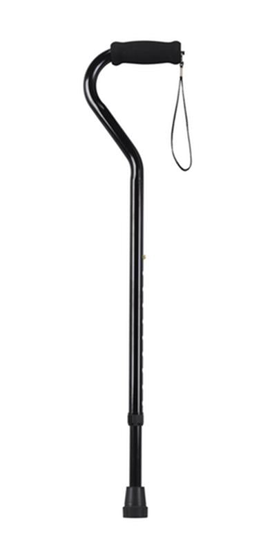 DM RTL10306 EA/1 Foam Grip Offset Handle Walking Cane, Black