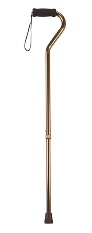 DM RTL10307 EA/1 Foam Grip Offset Handle Walking Cane, Bronze