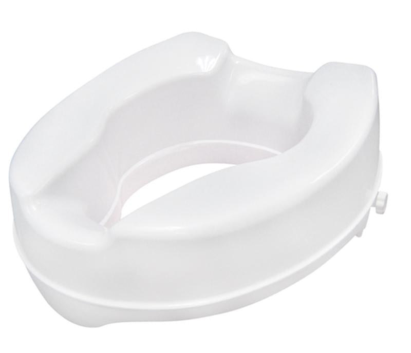 DM RTL12064 EA/1 Raised Toilet Seat with Lock, Standard Seat, 4"