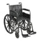 DM SSP220DFA-SF EA/1 Silver Sport 2 Wheelchair, Detachable Full Arms, Swing away Footrests, 20" Seat