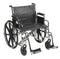 DM STD24ECDDASF EA/1 Sentra EC Heavy Duty Wheelchair, Detachable Desk Arms, Swing away Footrests, 24" Seat