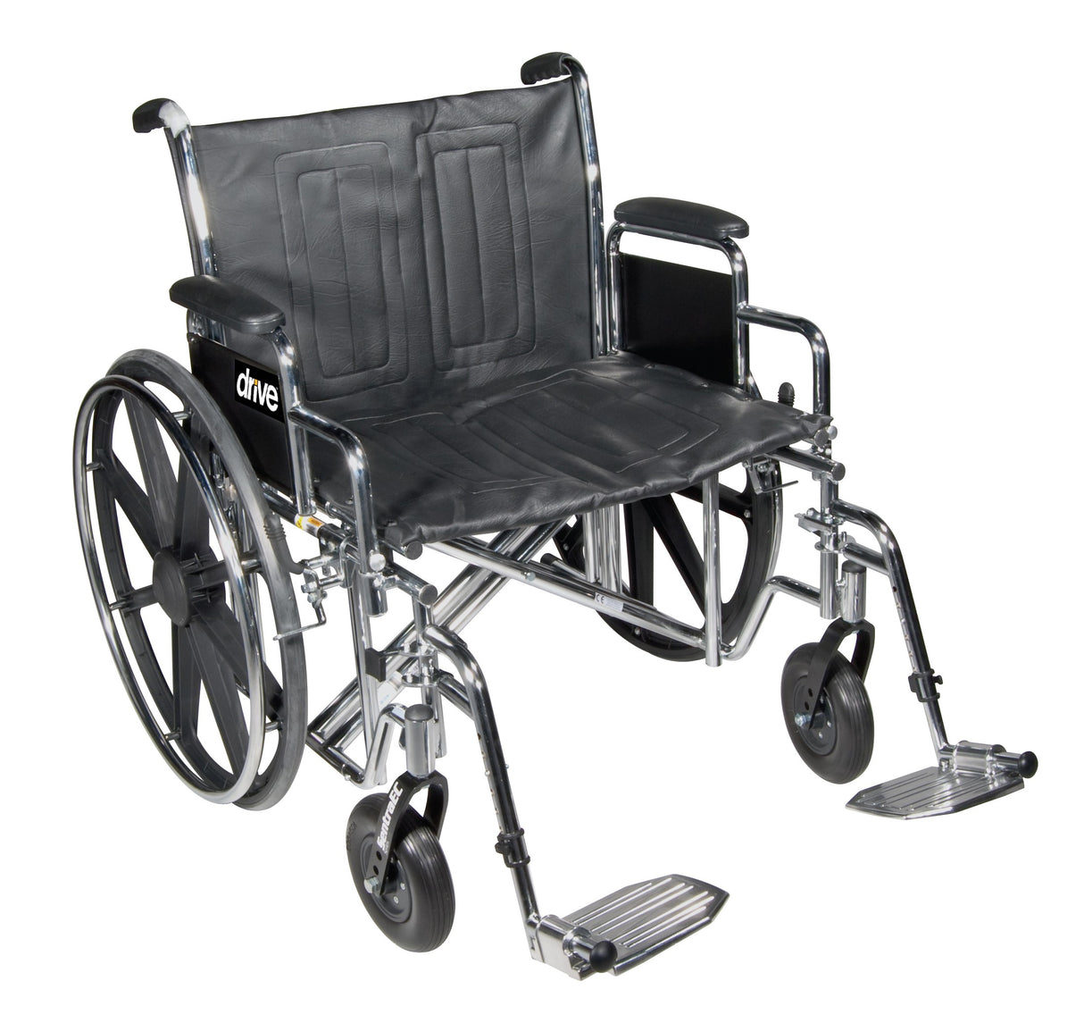 DM STD24ECDFA-S EA/1 DRIVE MEDICAL BARIATRIC SENTRA EC HEAVY DUTY WHEELCHAIR 24IN SEAT WIDTH .450LBS WEIGHT