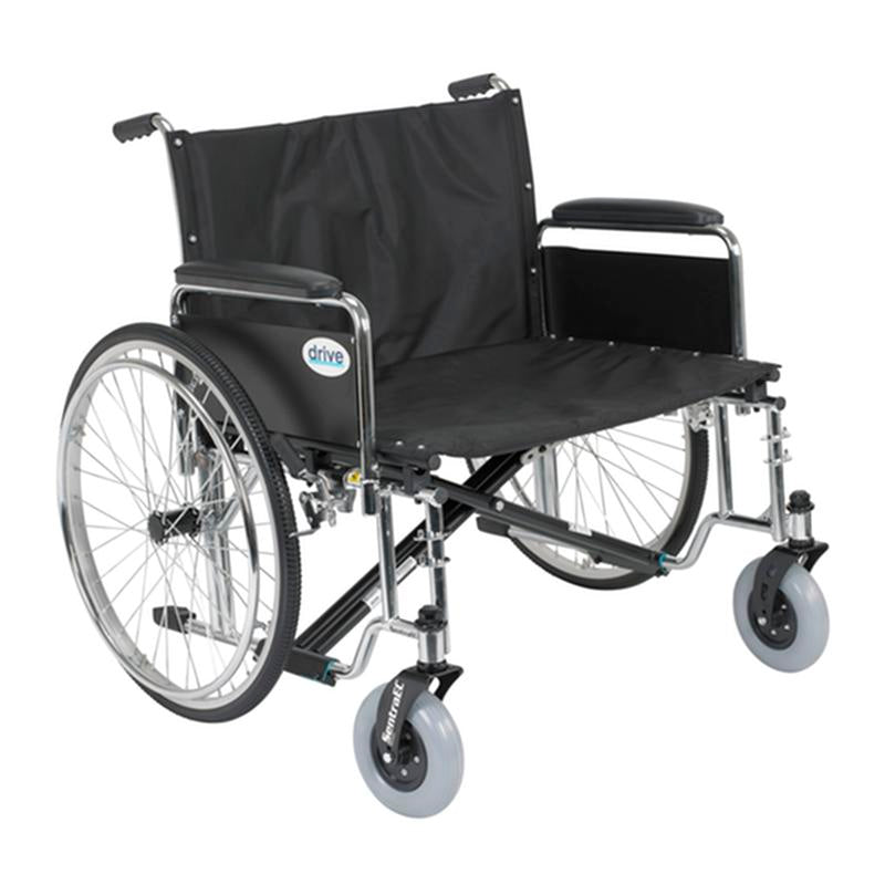 DM STD28ECDFA EA/1 Sentra EC Heavy Duty Extra Wide Wheelchair, Detachable Full Arms, 28" Seat