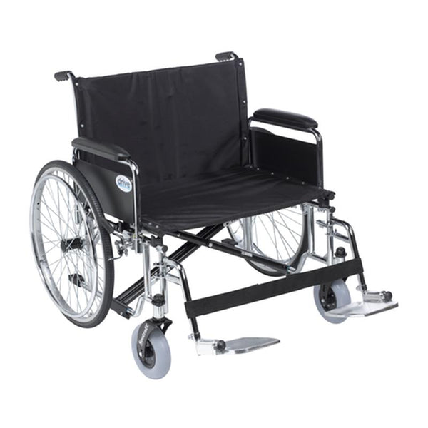 DM STD30ECDFASF EA/1 Sentra EC Heavy Duty Extra Wide Wheelchair, Detachable Full Arms, Swing away Footrests, 30" Seat