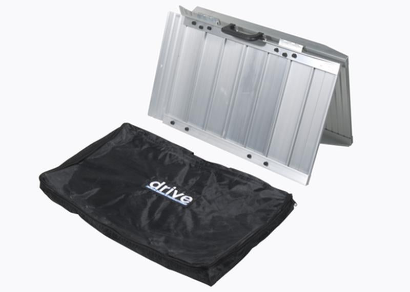 DM STDS1093 EA/1 Single Fold Portable Wheelchair Scooter Ramp with Carry Handle and Travel Bag, 2 Feet Long