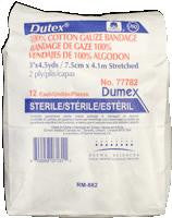 DUP 77782 PK/12 DUTEX 100% COTTON 2 PLY CONFORMING BANDAGE 3IN x 4.1YDS