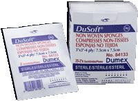 DUP 84133 BOX/25 (2/PK) DUSOFT NON-WOVEN SPONGE 3IN x 3IN, 4PLY, STERILE