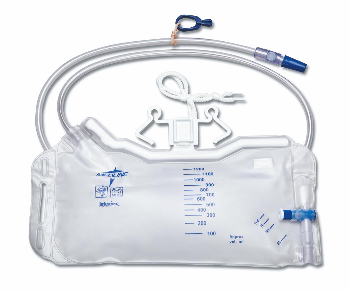 DYND 15215 (CS20) EA/1 URINARY DRAINAGE BAG, 1200ML, LATEX FREE.