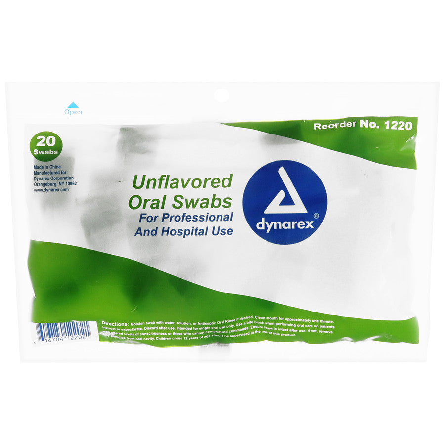DYN 1220 BX/20 ORAL SWABSTICKS, UNFLAVOURED