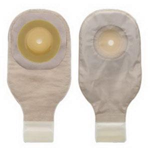 HOL 82411 BX/5 PREMIER ONE-PIECE CONVEX SKIN BARRIER LOCK N ROLL CLOSURE 12" TRANSPARENT DRAINABLE POUCH CUT-TO-FIT 2" WITH TAPE BORDER