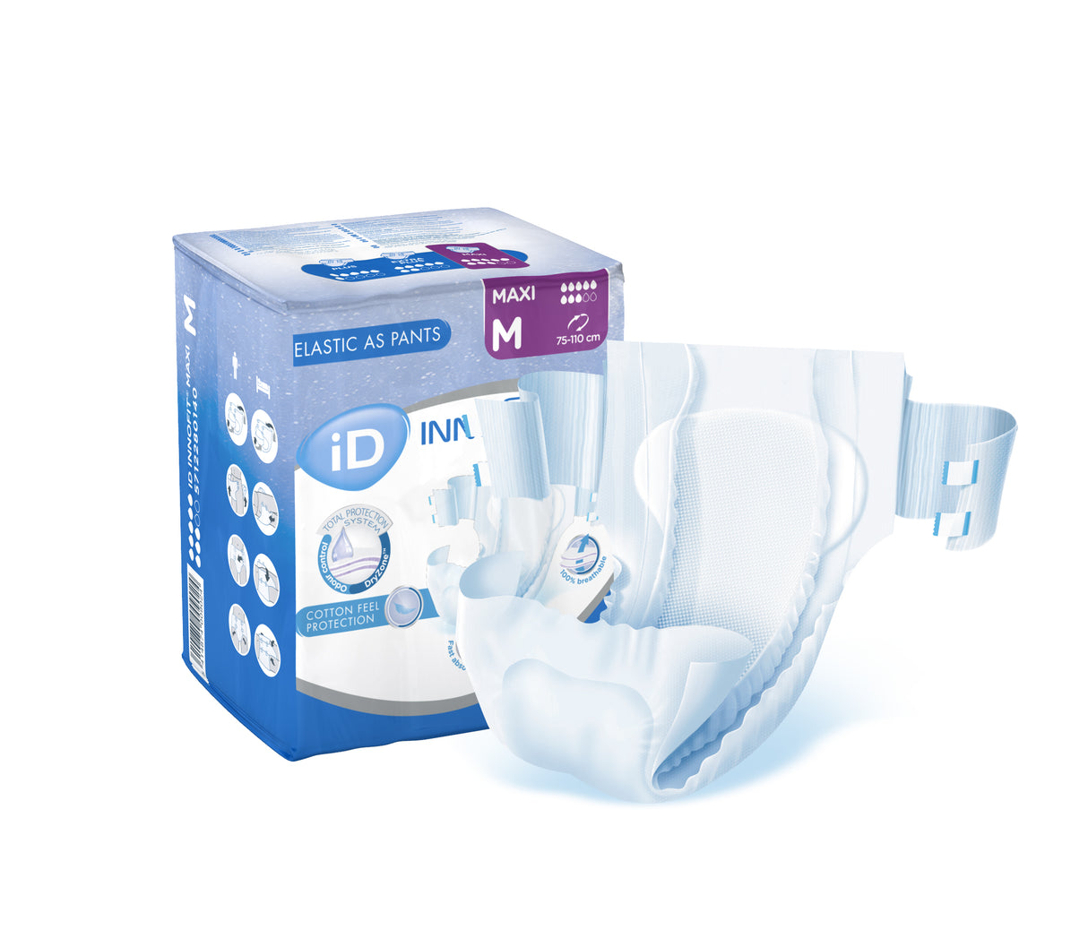 ID 5712280140 CS/4 (14/PKG) ID INNOFIT MAXI STRETCH, MEDIUM (29"-43") , 2800ML ABSORBENCY.