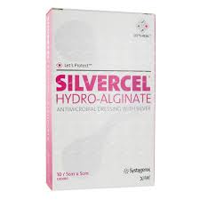 JNJ CAD050 BX/10 SILVERCEL HYDRO-ALGINATE ANTIMICROBIAL DRESSING WITH SILVER 5CM X 5CM