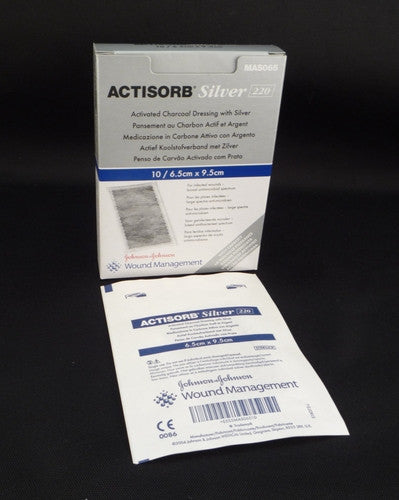 JNJ MAS065 BX/10 ACTISORB SILVER. 9.5 X 6.5CM