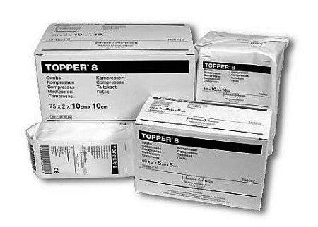 JNJ TS8102 BX/50 TOPPER 8 SWABS, SIZE 10CM X 10CM (STERILE)