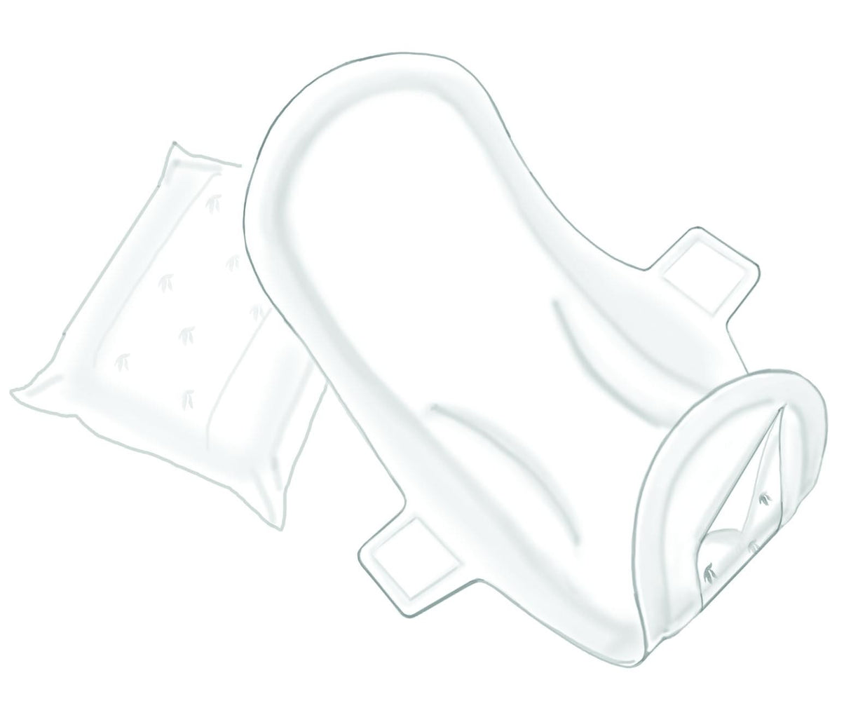 KND 1580A CS/192 WINGED PERI-PADS (NON-RETURNABLE)