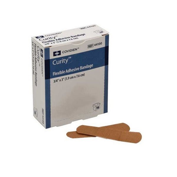 KND 44101 BX/50 CURITY ADHESIVE FABRIC KNUCKLE BANDAGE, 1 X3" 7/8" 
