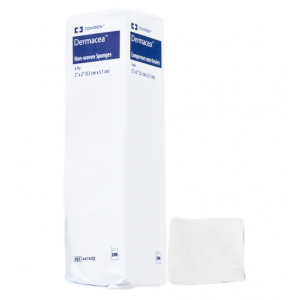 KND 441403 BX/25 DERMACEA NON WOVEN SPONGES, 4 PLY, 2" x 2"