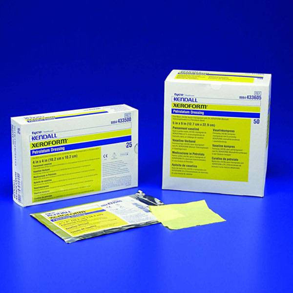 KND 8884433605 BX/50 XEROFORM PETROLATUM GAUZE, 5IN X 9IN