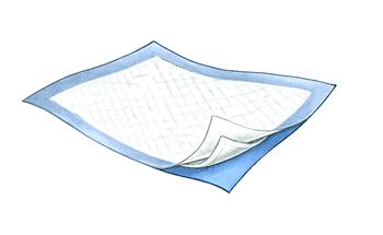 KND 949 CS/300 WINGS FLUFF UNDERPAD MODERATE ABSORBENCY 17"X 24" LT. BLUE