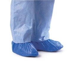 MDL CRI2010 CS/1000 PLASTIC SHOE COVERS, BLUE, WATERPROOF.