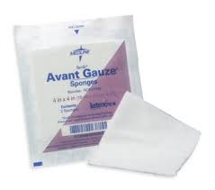 MDL NON21444 (CS12) BX/50 AVANT GAUZE SPONGE, 4IN X 4IN, STERILE