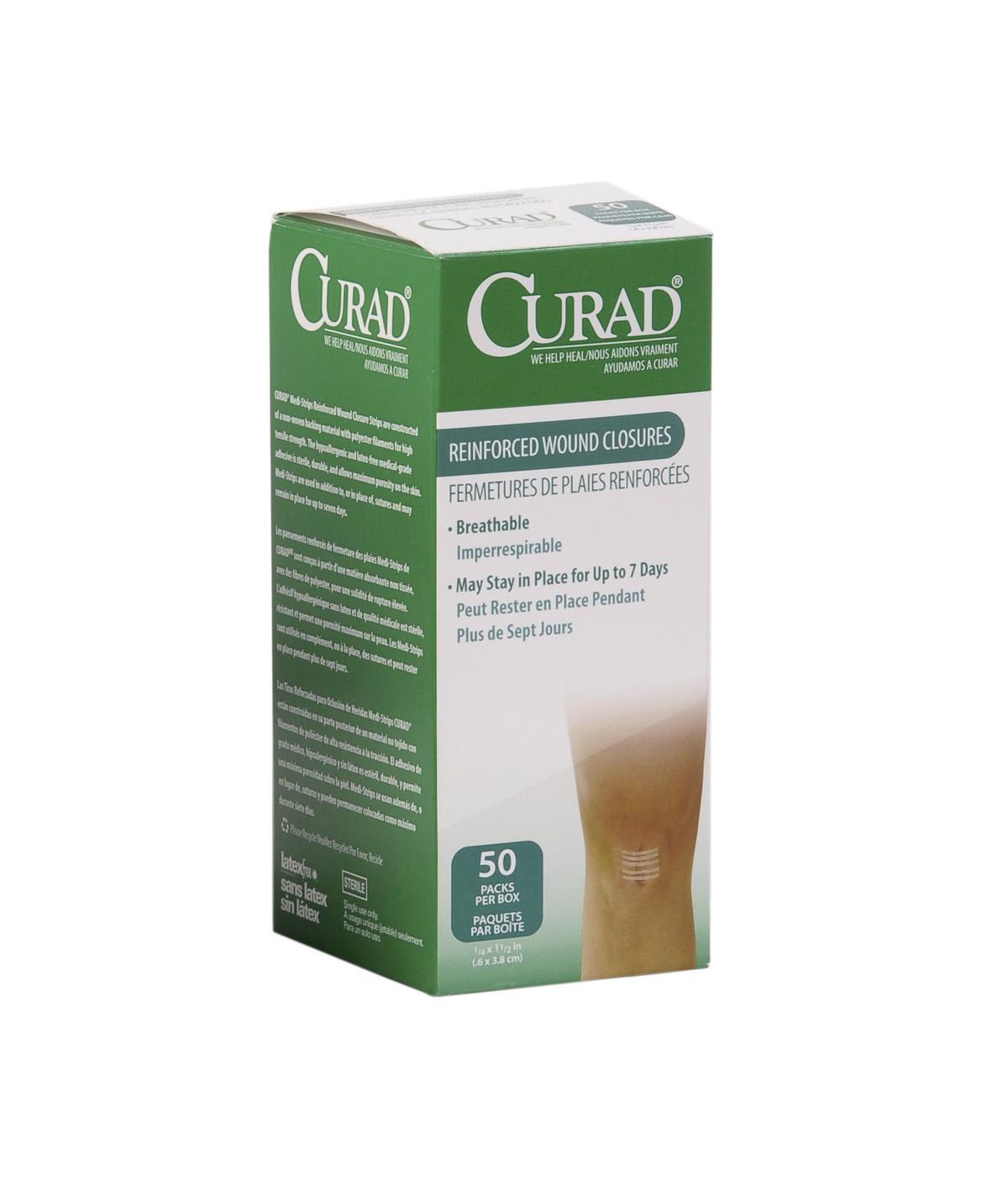 MDL NON250314 BX/50PKG (3/PKG) STERION SKIN CLOSURE STERI-STRIP, 1/4IN X 3IN, WHITE
