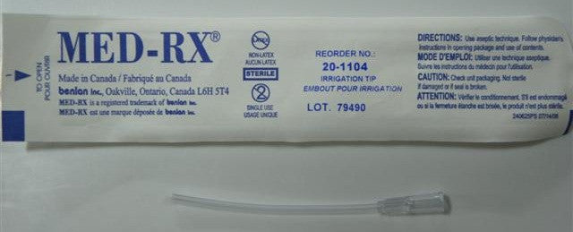 MEDRX 20-1104 CS/100 WOUND IRRIGATION TIP KIT, STERILE