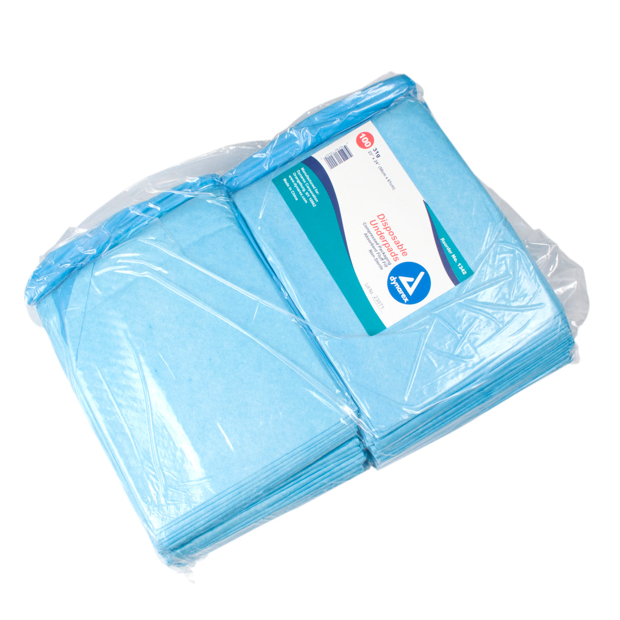 MED 1342 CS/200 ALLIANCE DISPOSABLE UNDERPAD, FLUFF FILLED WITH POLYMER, 23" X 24"