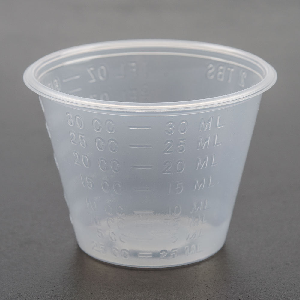 MED 800-000 CS/5000 GRADUATED MEDICINE CUPS, TRANSLUCENT, PLASTIC, 1OZ