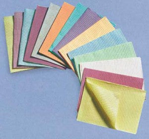 MED 882WEXAQ CS/500 CROSSTEX ECONO-BACK DENTAL BIBS, 2 PLY, 19IN X 13IN - AQUA