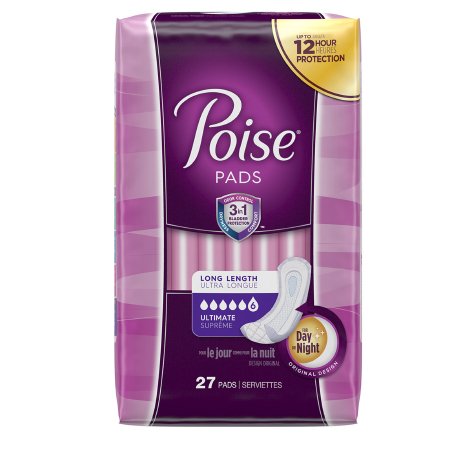 POI 33593 PKG/27 POISE ORIGINAL ULTIMATE LONG NON-WINGED PADS CONVENIENCE