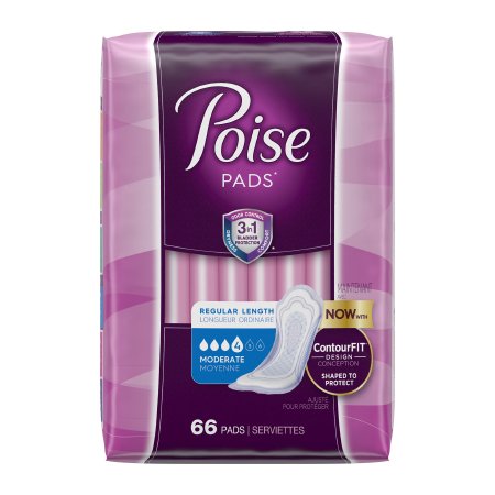 POI 47357 PKG/66 POISE ORIGINAL MODERATE REGULAR NON-WINGED PADS CONVENIENCE