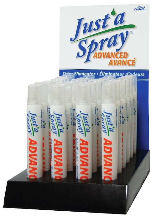 PRE DROSPDISP DISPLAY/1 JUST-A-SPRAY BABY POWDER SCENT, 9ML, CASE DISPLAY OF 24 UNITS (INCLUDES 1 TESTER) + 2 BONUS SPRAYS