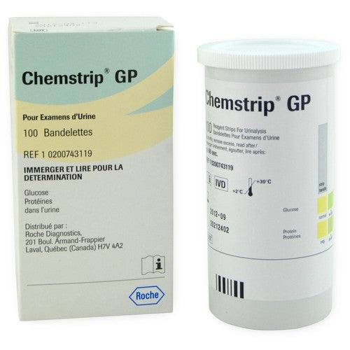 ROCH10200743119 BTL/100 CHEMSTRIP GP URINE TEST STRIP