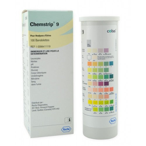 ROCH10398411119 BTL/100 CHEMSTRIP 9 URINE TEST STRIP