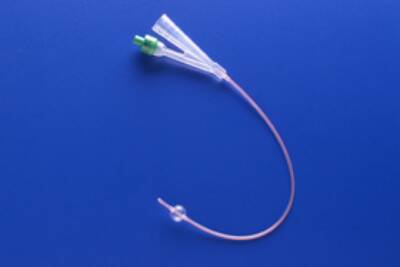RUS 170003080 BX/10 100% SILICONE 2-WAY FOLEY CATHETER, SIZE 8FR 3CC