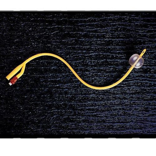 RUS 183430220 BX/10 GOLD SILICONE COATED 3-WAY FOLEY CATHETER, 22FR 30CC