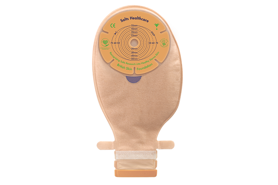 SALT NDALT1390 BX/30 CONFIDENCE NATURAL ADVANCE 1-PIECE LARGE DRAINABLE POUCH WITH FLEXIFIT AND ALOE, TRANSPARENT, CUT TO FIT 13-90MM