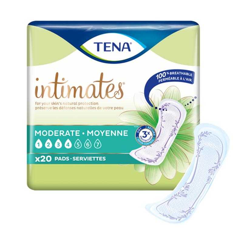 SCA 54284 TENA® Intimates™ Moderate Absorbency Incontinence Pads, Regular Length