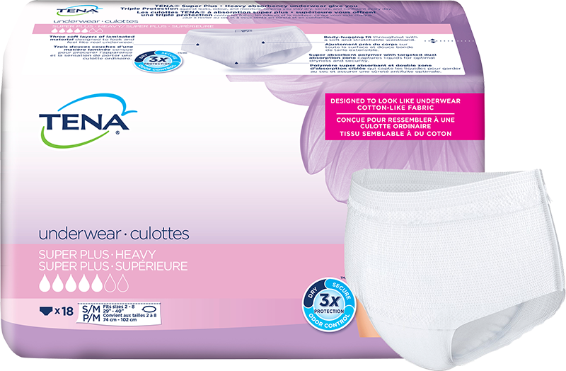 TENA Womens XL Underwear Super Plus 48-64” triple protection Heavy  Incontinence