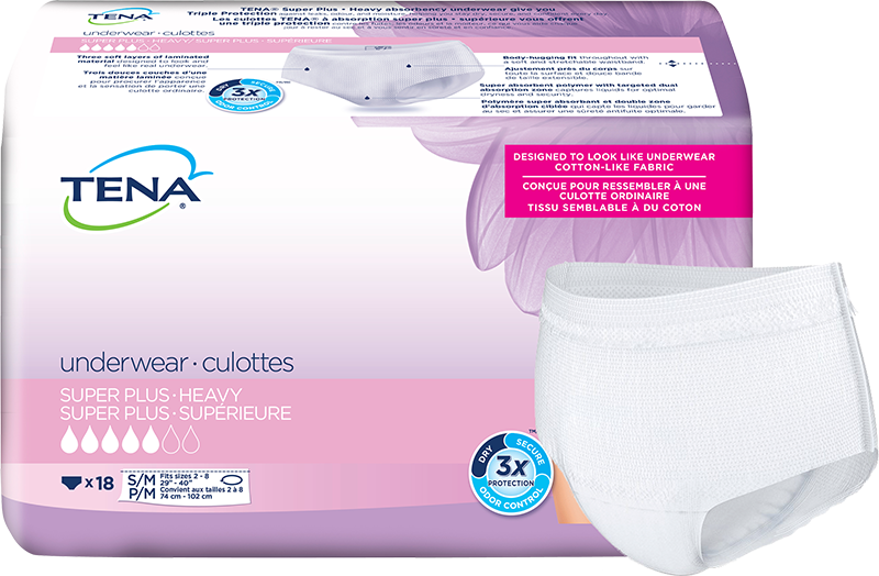 SCA 54285 TENA® Women™ Super Plus Heavy Protective Incontinence Underwear, Super Absorbency, Small/Medium