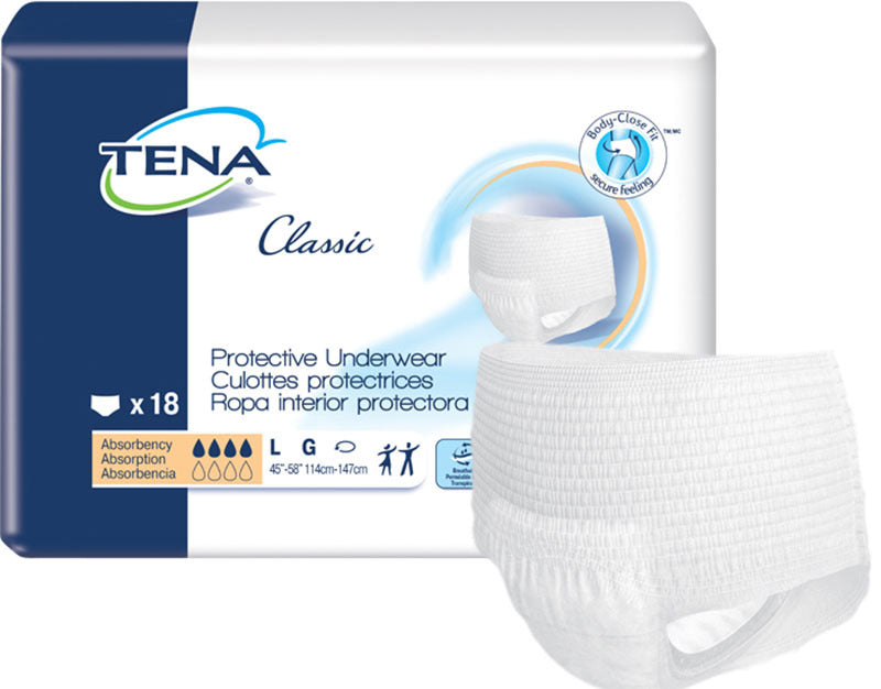 SCA 72514 TENA® Classic Protective Incontinence Underwear, Moderate Absorbency, Large