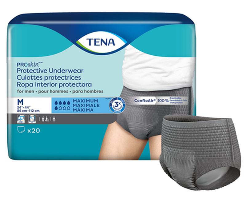 SCA 73520 TENA® ProSkin™ Protective Incontinence Underwear for Men, Maximum Absorbency, Small/Medium