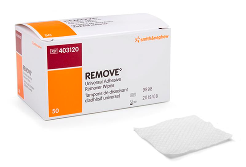 BX/50 REMOVE ADHESIVE REMOVER WIPES