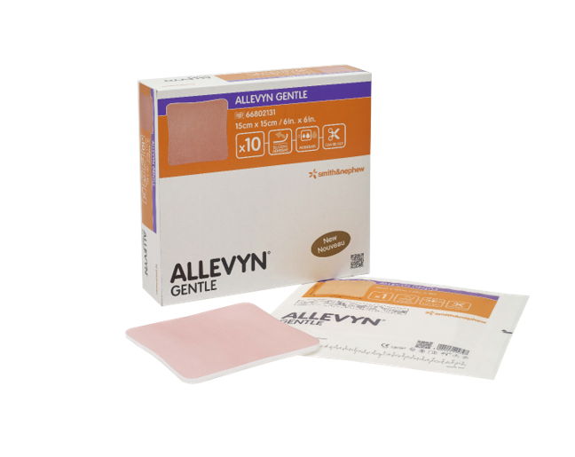 SNU 66802130 Bx/10 Allevyn Gentle Foam Dressing, Size 10Cm X 20Cm,