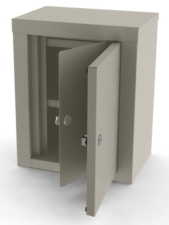 UMF 7781 EA/1 NARCOTIC CABINET, DOUBLE DOOR, DOUBLE LOCK, 2 SHELVES, 12" W X 15" H X 8" D