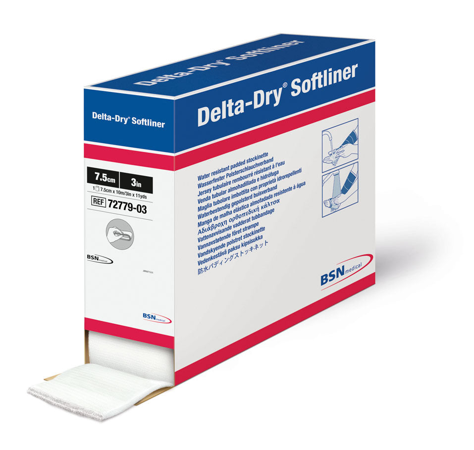 BX/1 DELTA-DRY SOFTLINER WATER-RESISTANT PADDED STOCKINETTE 7.5CM X 10M