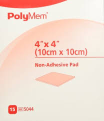 PLM 5044 BX/15 POLYMEM NON-ADHESIVE PAD DRESSING,  4IN X 4IN
