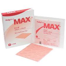 PLM 5045 BX/10 POLYMEM MAX NON-ADHESIVE PAD DRESSING, 7.6CM X 7.6CM (3IN X 3IN)